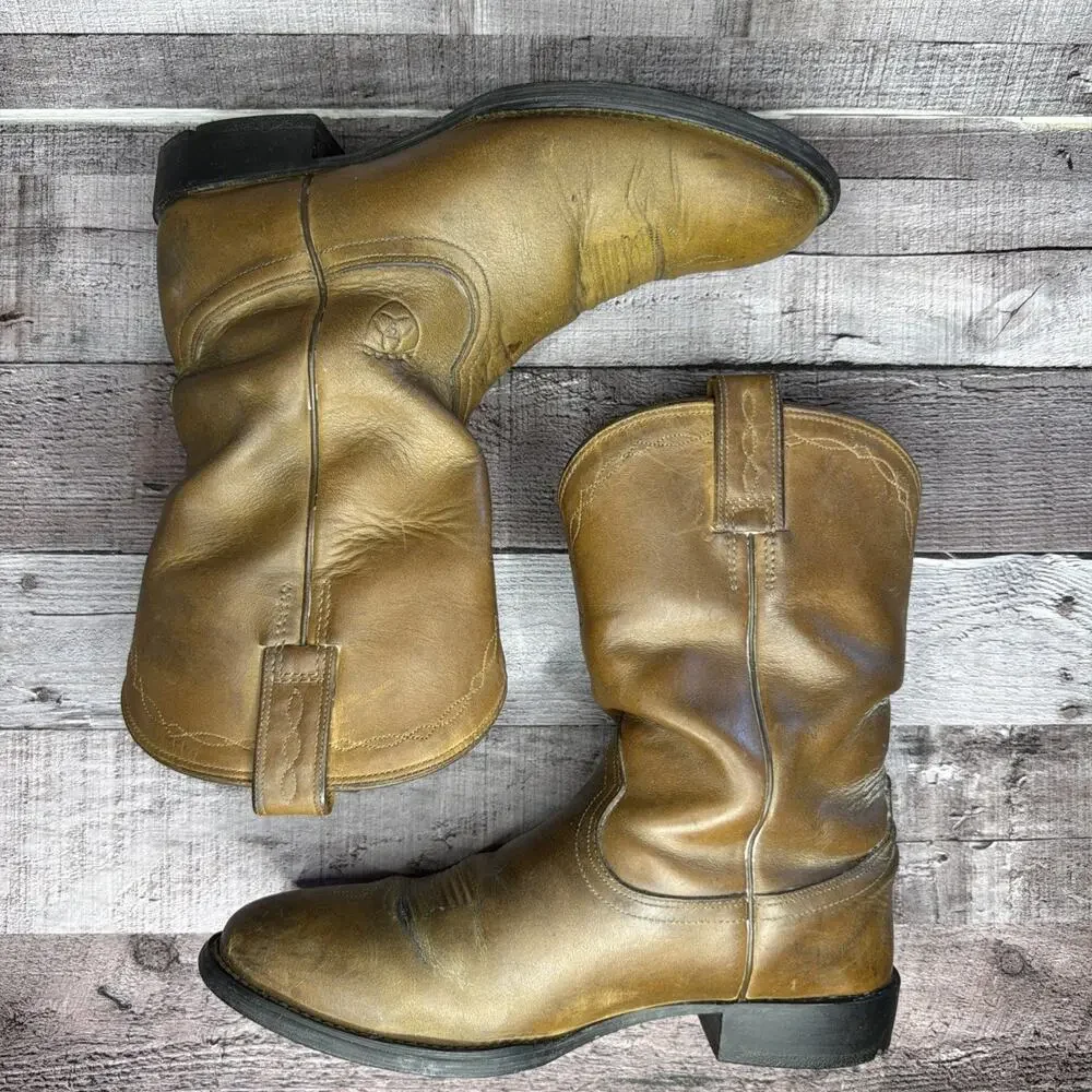 Ariat Boots Brown Leather Cowboy Western Work Men’s Size 8 B